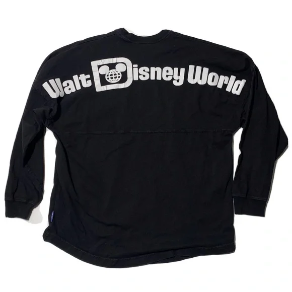 Disneyland Spirit Jersey Puff Long Sleeve Black Mens Size S